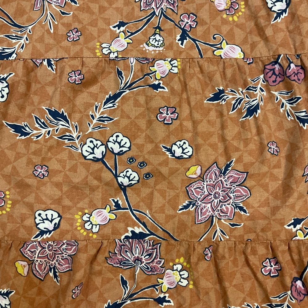 Sonoma Goods For Life Floral Print Linen Blend Sleeveless High-Low Dress Size 1X - Picture 6 of 13
